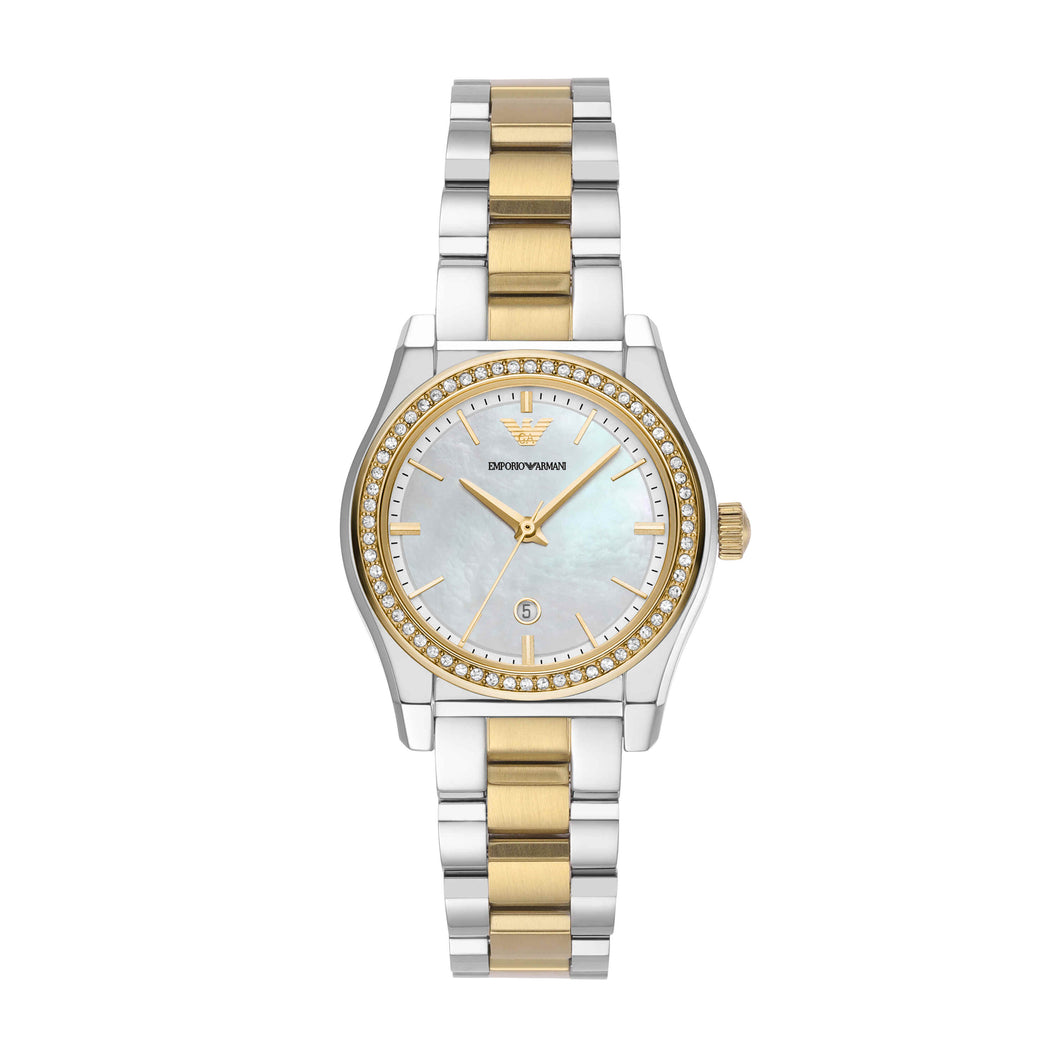 Emporio Armani Two Tone Analogue Watch AR11559