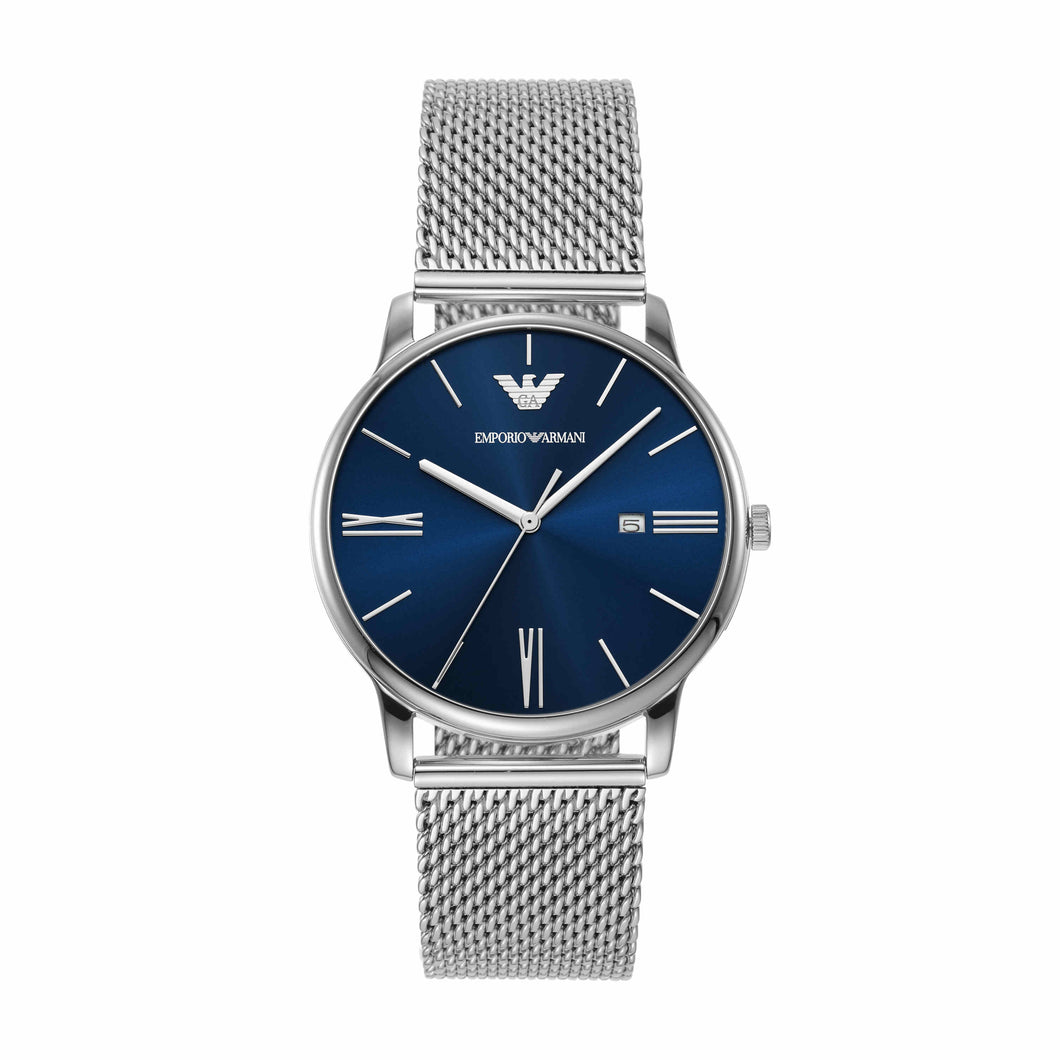 Emporio Armani Silver Tone Analogue Watch AR11571