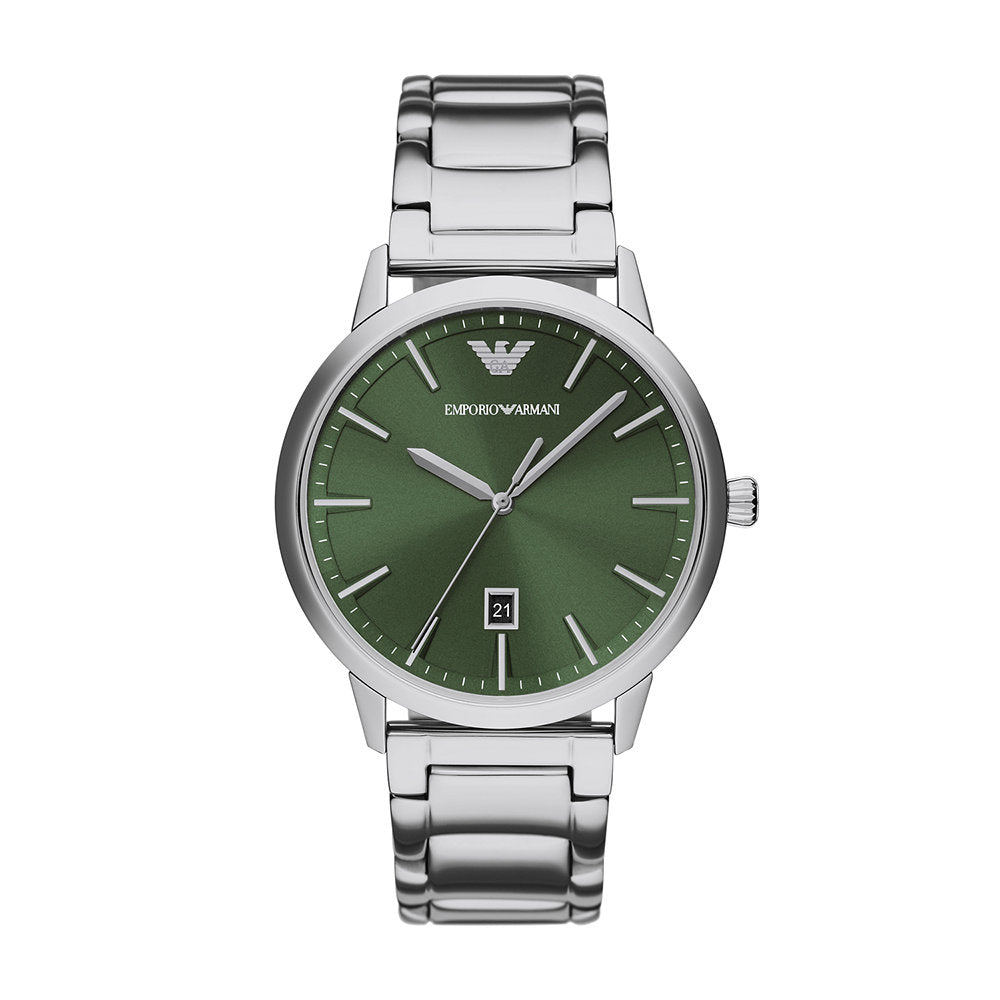 Emporio Armani Silver Tone Analogue Watch AR11575