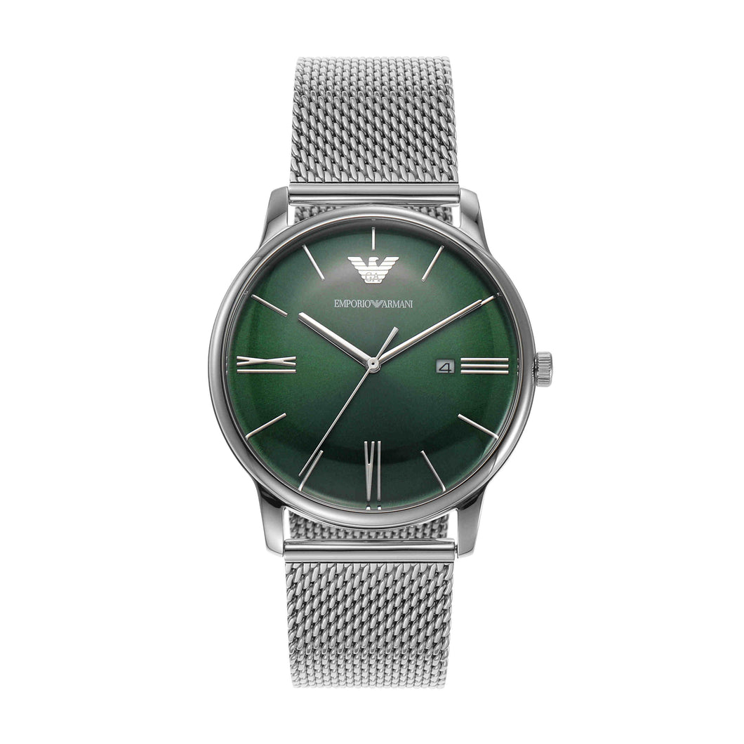 Emporio Armani Silver Tone Analogue Watch AR11578