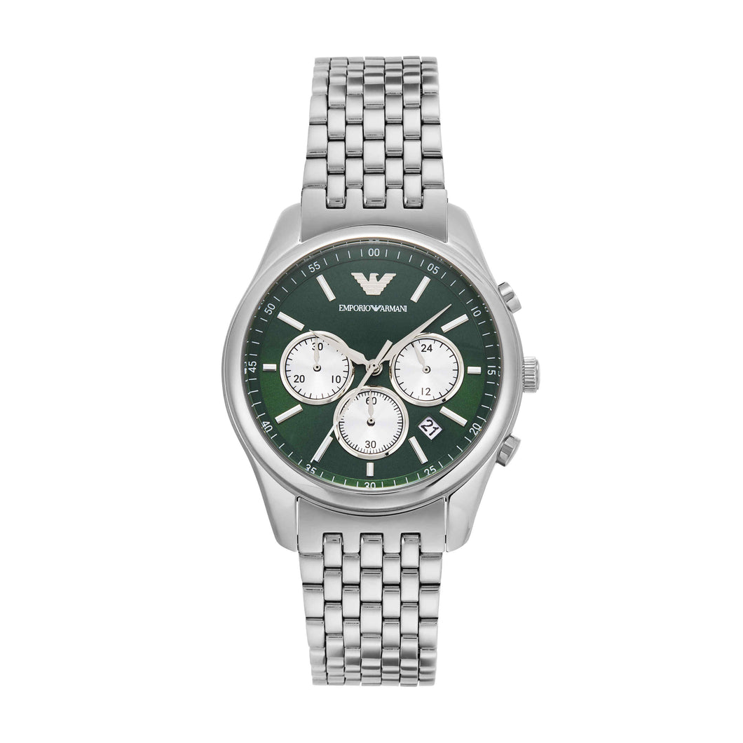 Emporio Armani Silver Tone Chronograph Watch AR11581