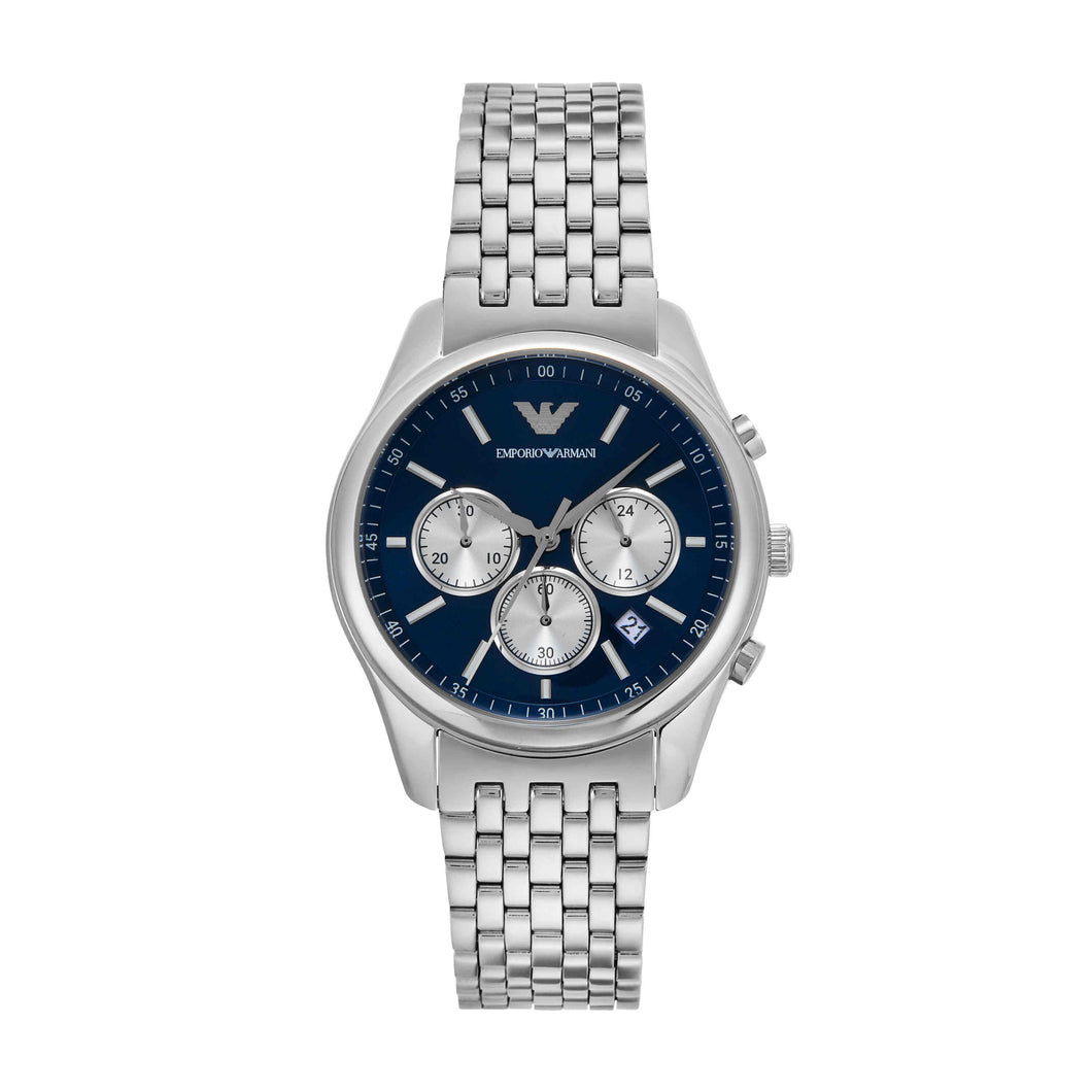 Emporio Armani Silver Tone Chronograph Watch AR11582