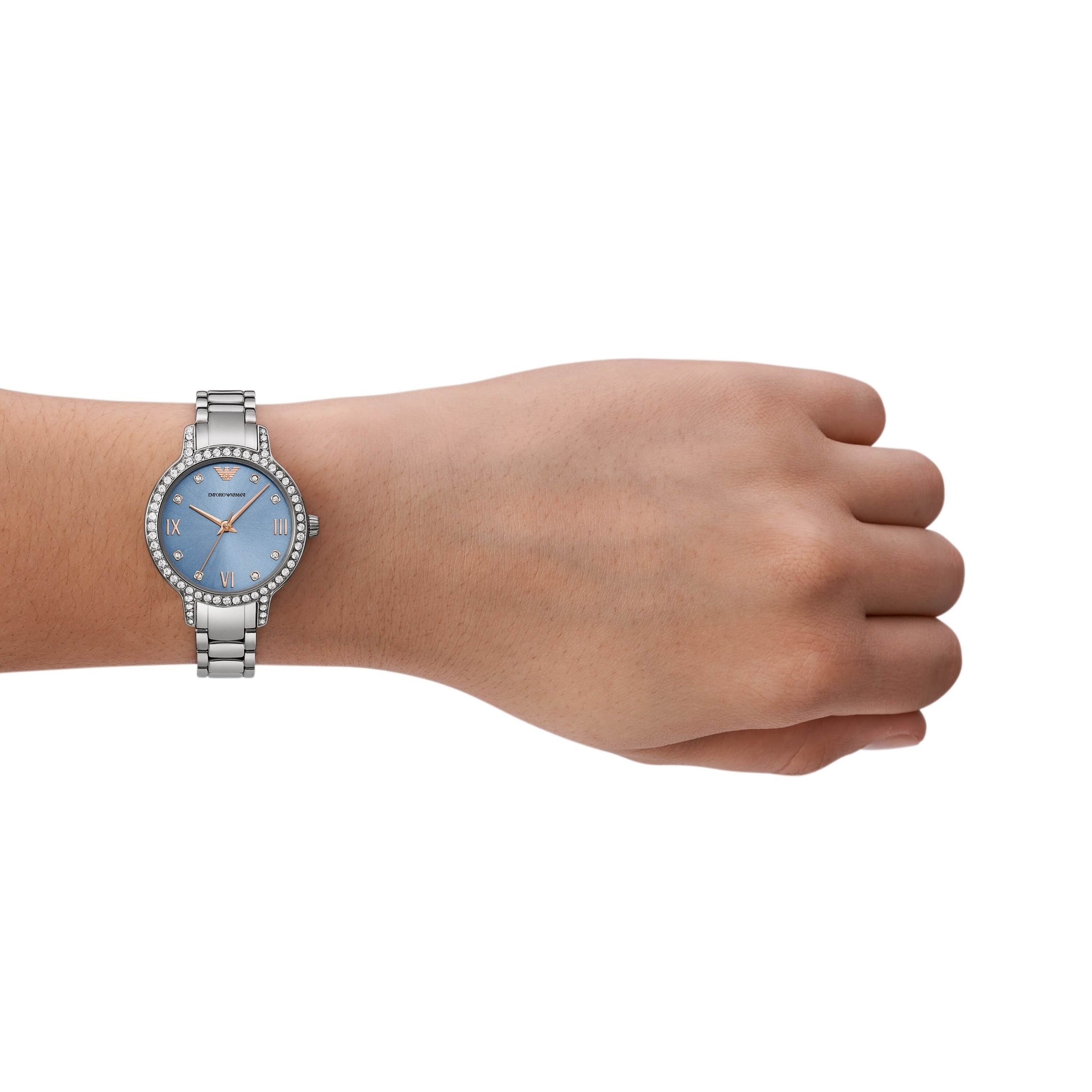 Emporio Armani Silver Tone Analogue Watch AR11585 – Watch