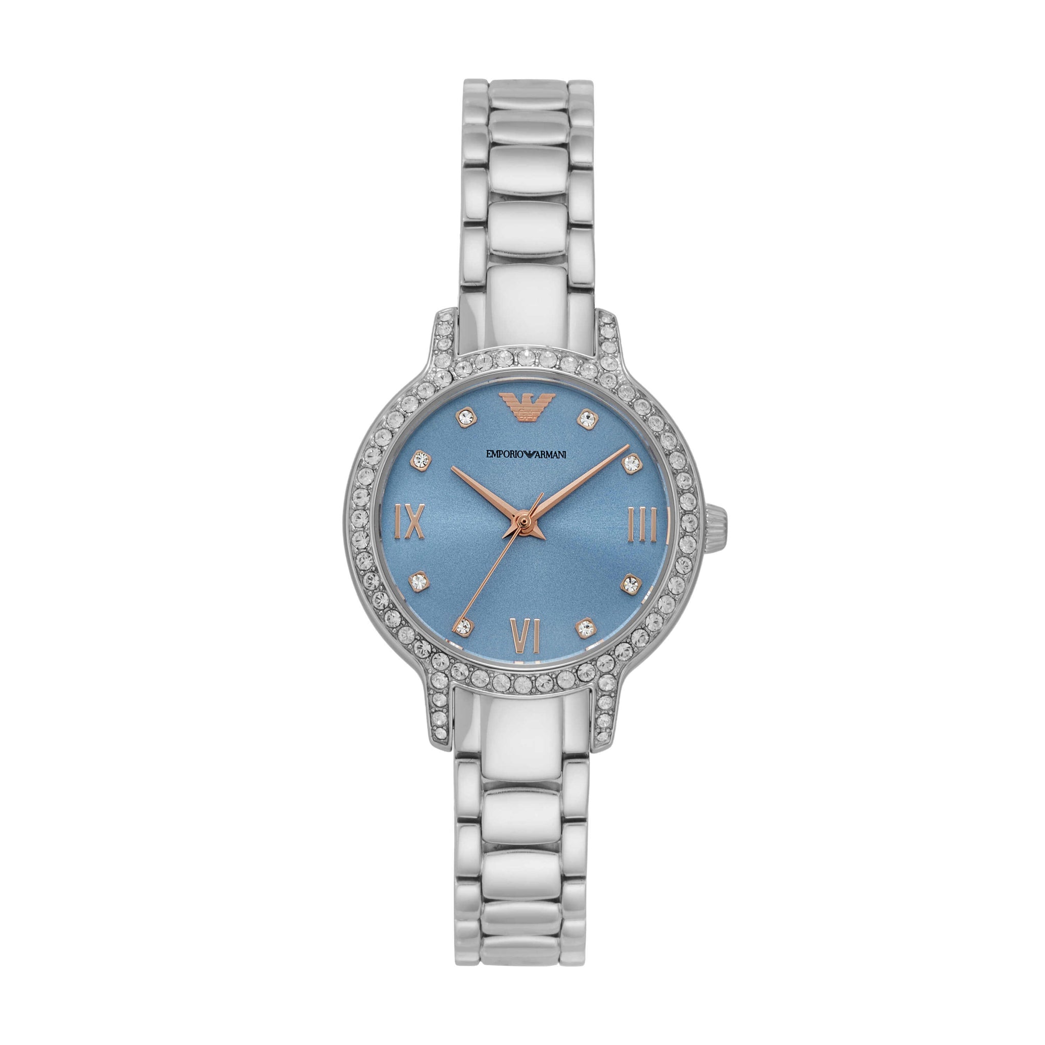 EMPORIO ARMANI 腕時計 Emporio Armani Silver Tone Analogue Watch AR11585 – Watch