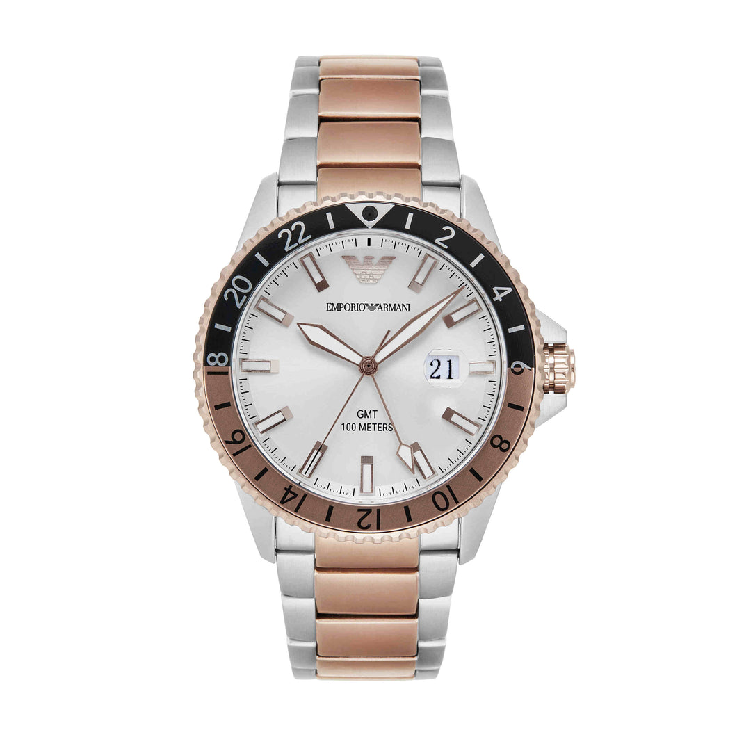 Emporio Armani Two Tone Analogue Watch AR11591