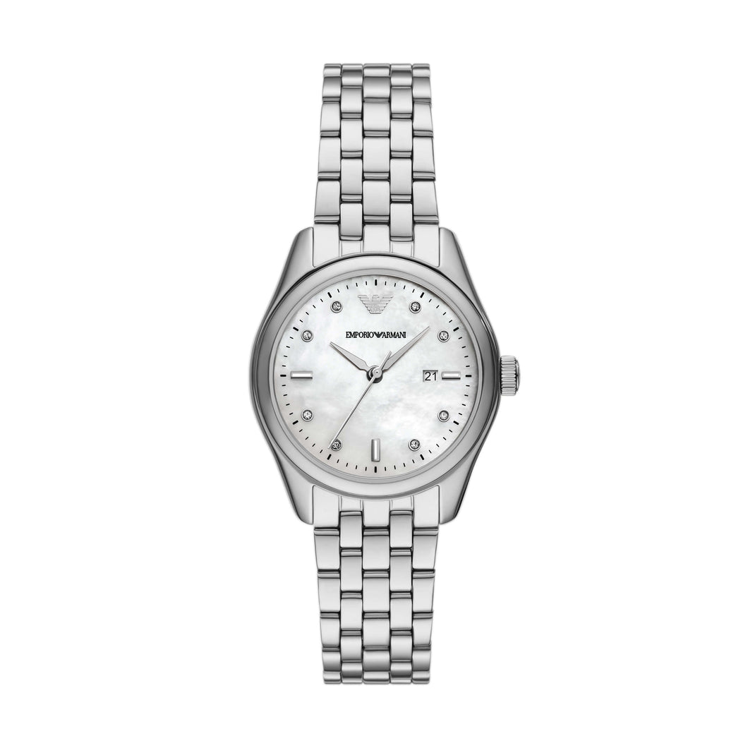 Emporio Armani Silver Tone Analogue Watch AR11614