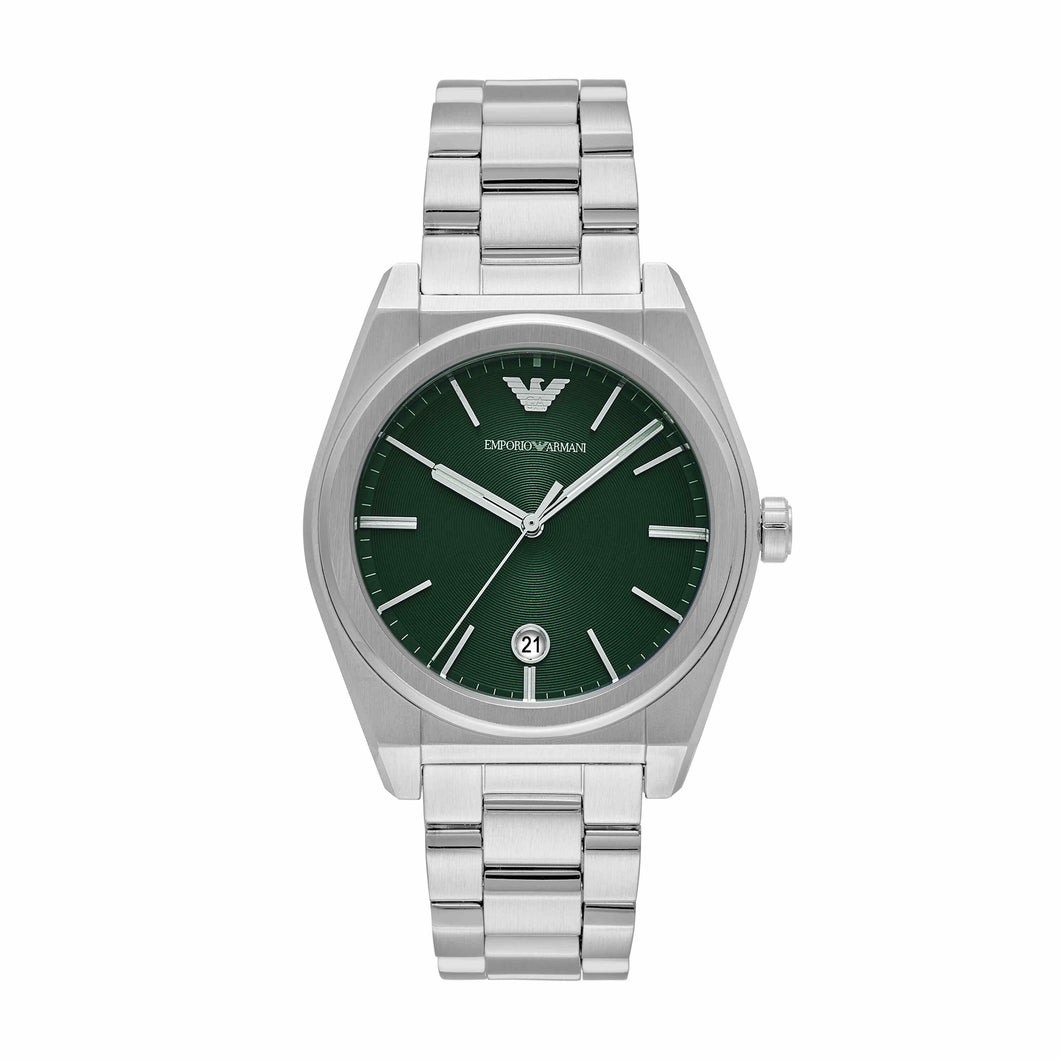 Emporio Armani Silver Tone Analogue Watch AR11621