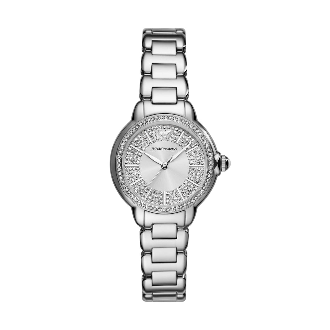 Emporio Armani Silver Tone Analogue Watch AR11632