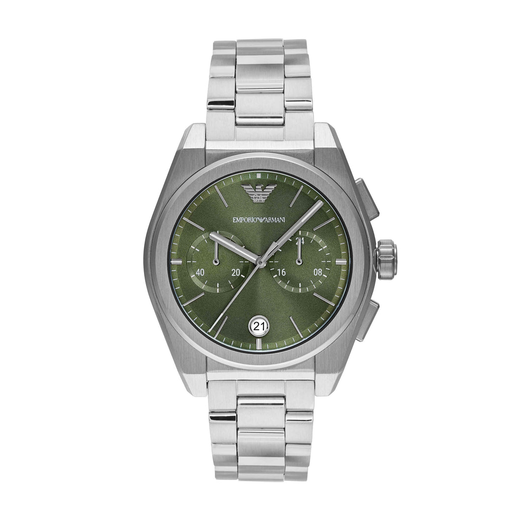 Emporio Armani Silver Tone Chronograph Watch AR11640