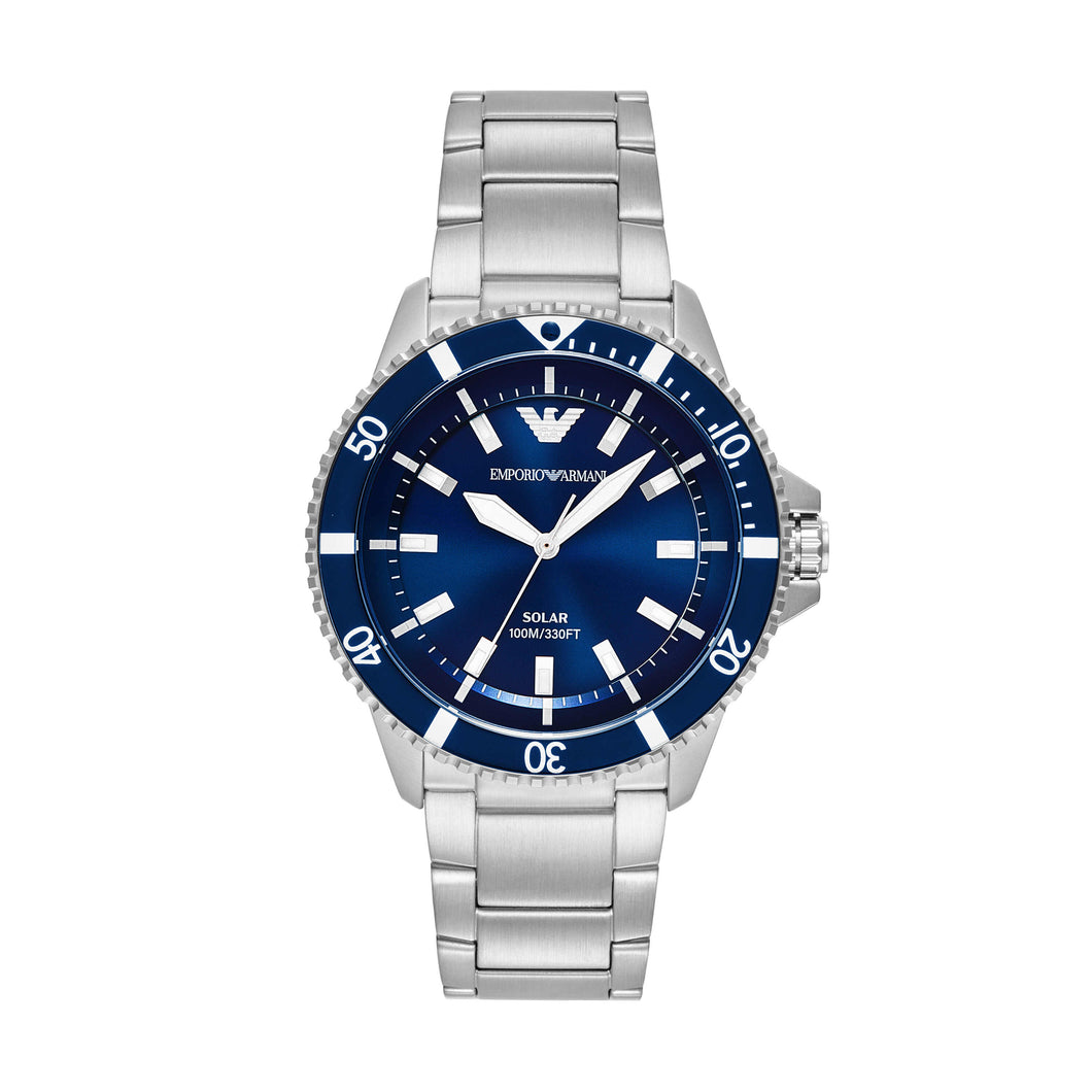 Emporio Armani Silver Tone Analogue Watches AR11697