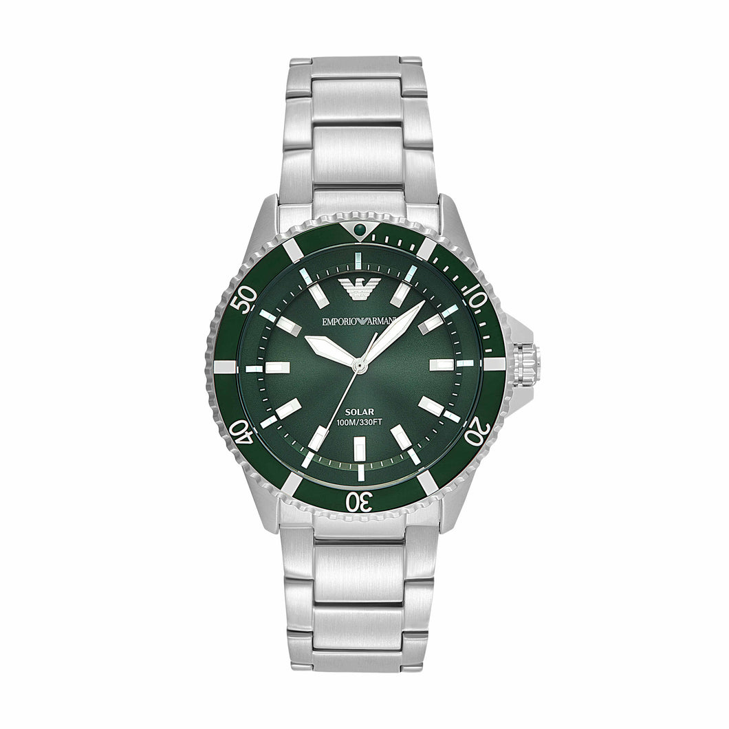 Emporio Armani Silver Tone Analogue Watches AR11698