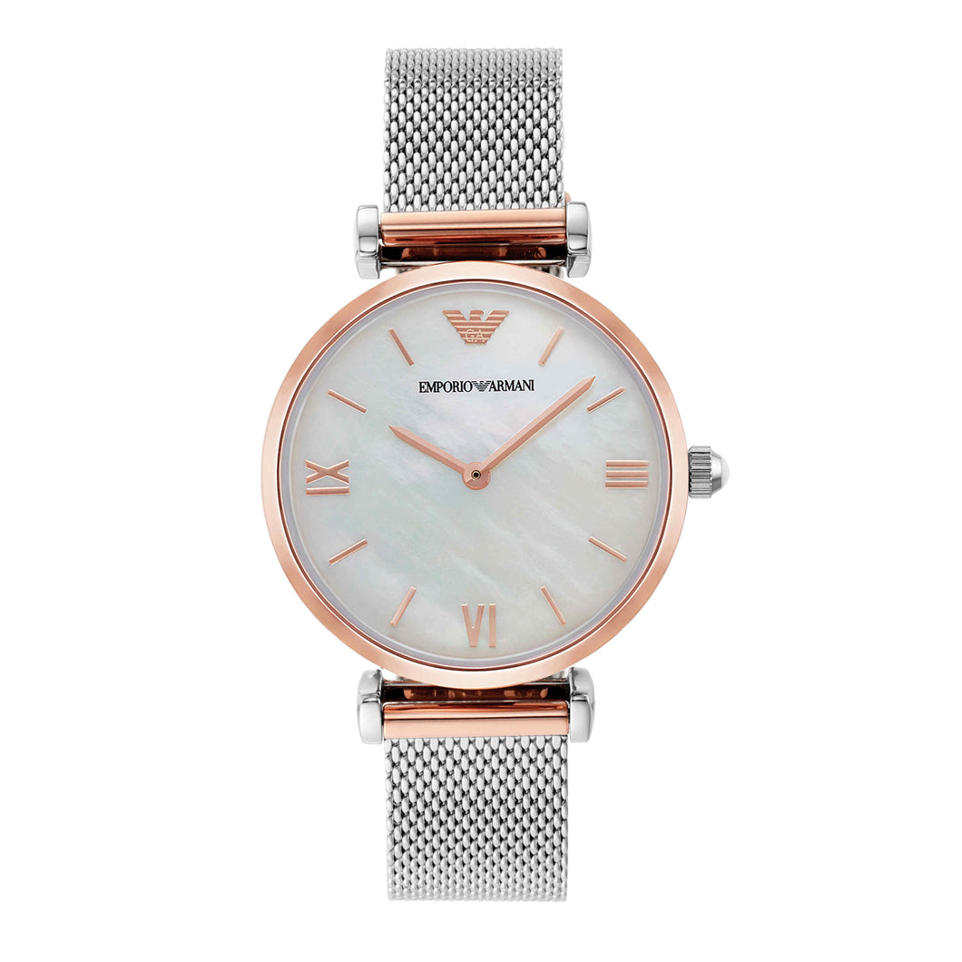 Emporio Armani Silver Tone Analogue Watch AR2067