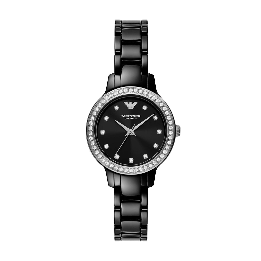 Emporio Armani Black Analogue Watch AR70008