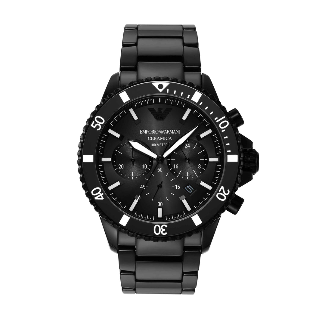 Emporio Armani Black Chronograph Watch AR70010