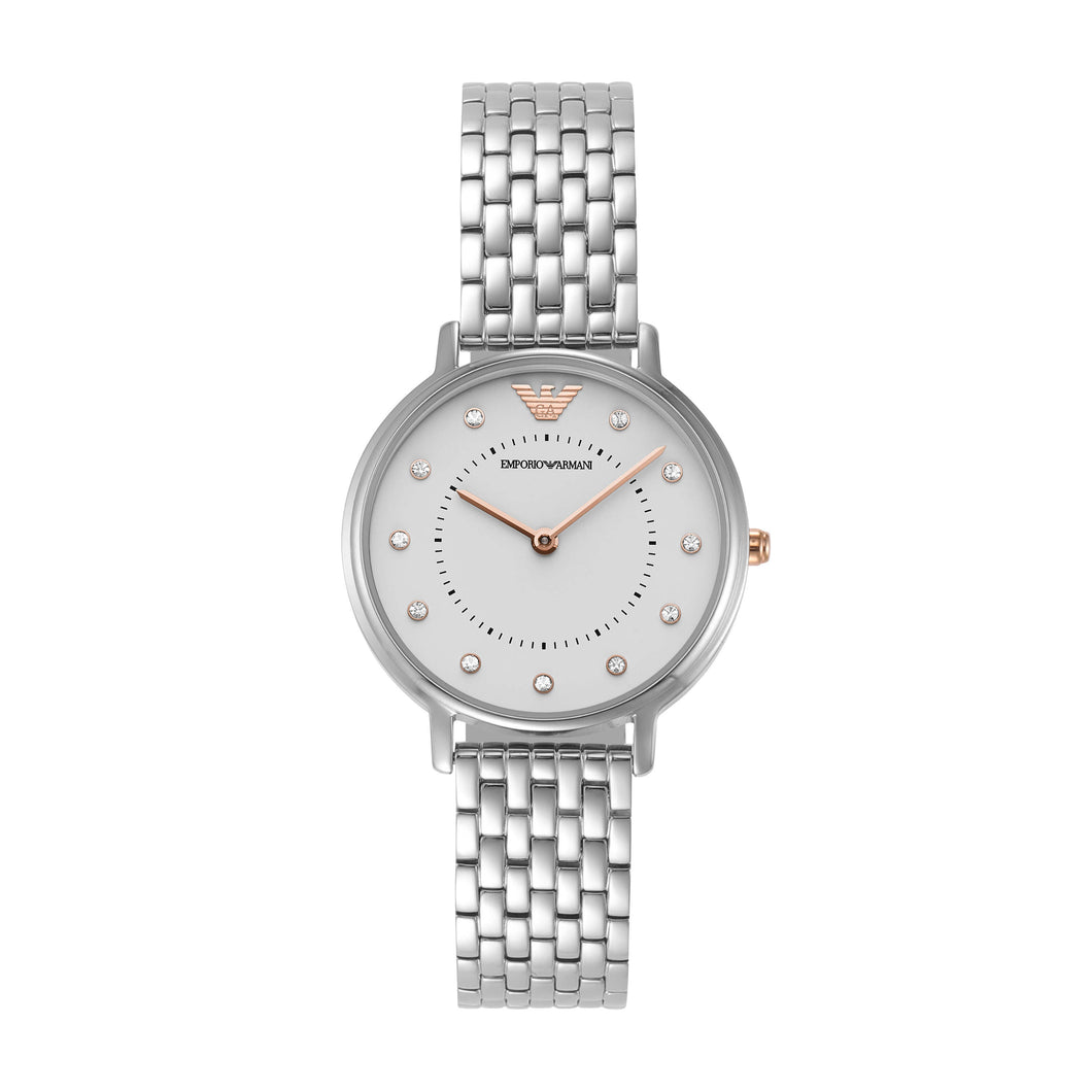 Emporio Armani Silver-Tone Analogue Watch AR80023