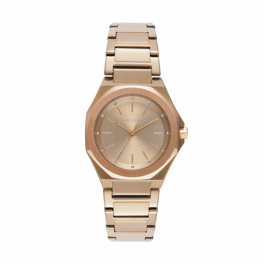 Armani Exchange Gold Tone Analogue Watch AX4616