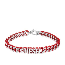 Load image into Gallery viewer, Diesel Red Stainless Steel Chain Bracelet DX1415040
