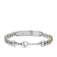 Load image into Gallery viewer, Diesel Two-Tone Stainless Steel ID Chain Bracelet DX1457931
