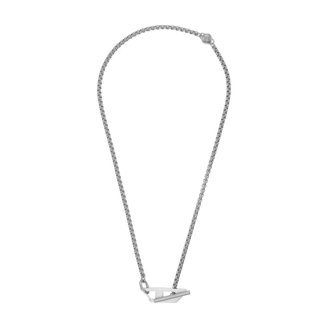 Diesel Steel Silver Tone Necklace DX1477040