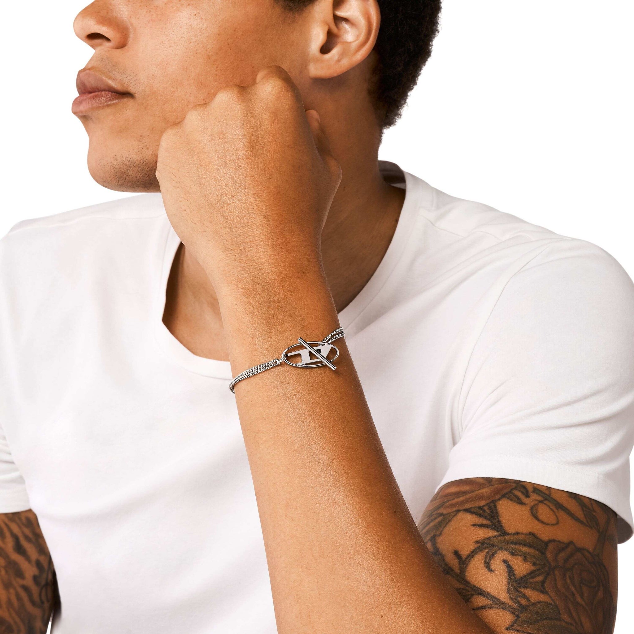 Diesel Chain Bracelet Silver Tone Bracelet DX1535040 – Watch