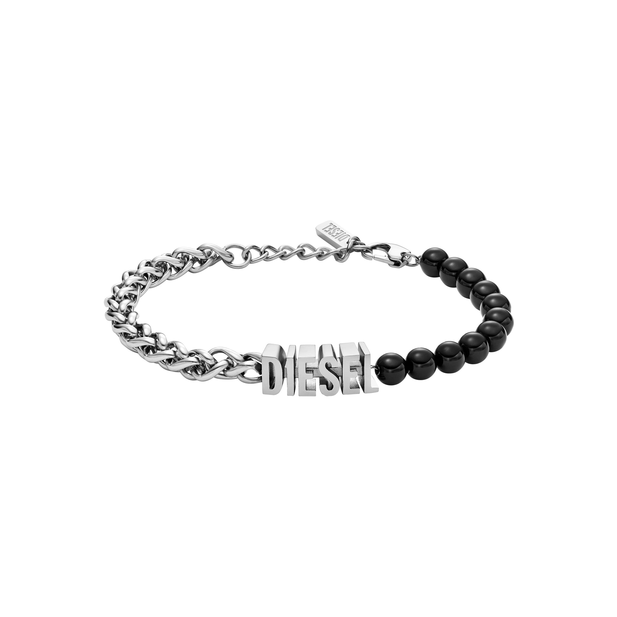 ブレスレット DIESEL logo bead bracelet DX1544040 Women's Blue Agate Beaded Bracelet | Blue | Diesel