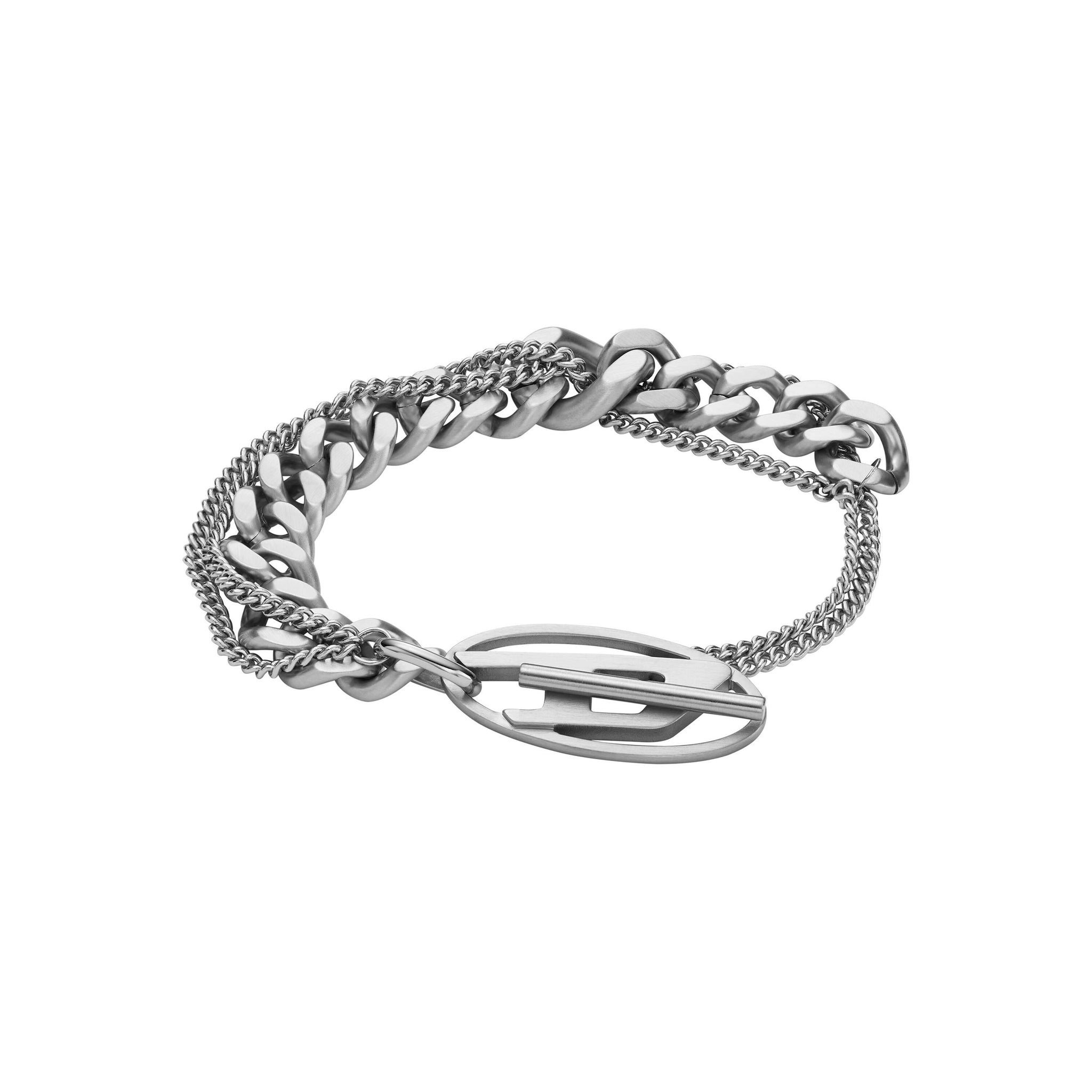 ネックレス・ペンダント DIESEL Peekaboo Oval D Logo Chain Bracelet DX1571710 Diesel Gold-Tone Stainless Steel Chain Bracelet - DX1571710