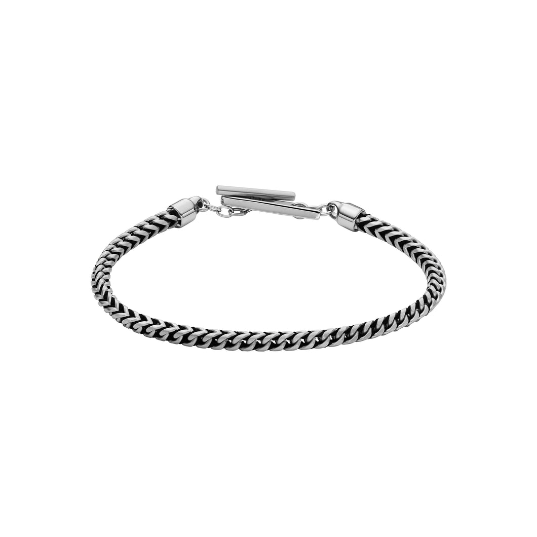 Diesel D Logo Silver Tone Bracelet DX1551040