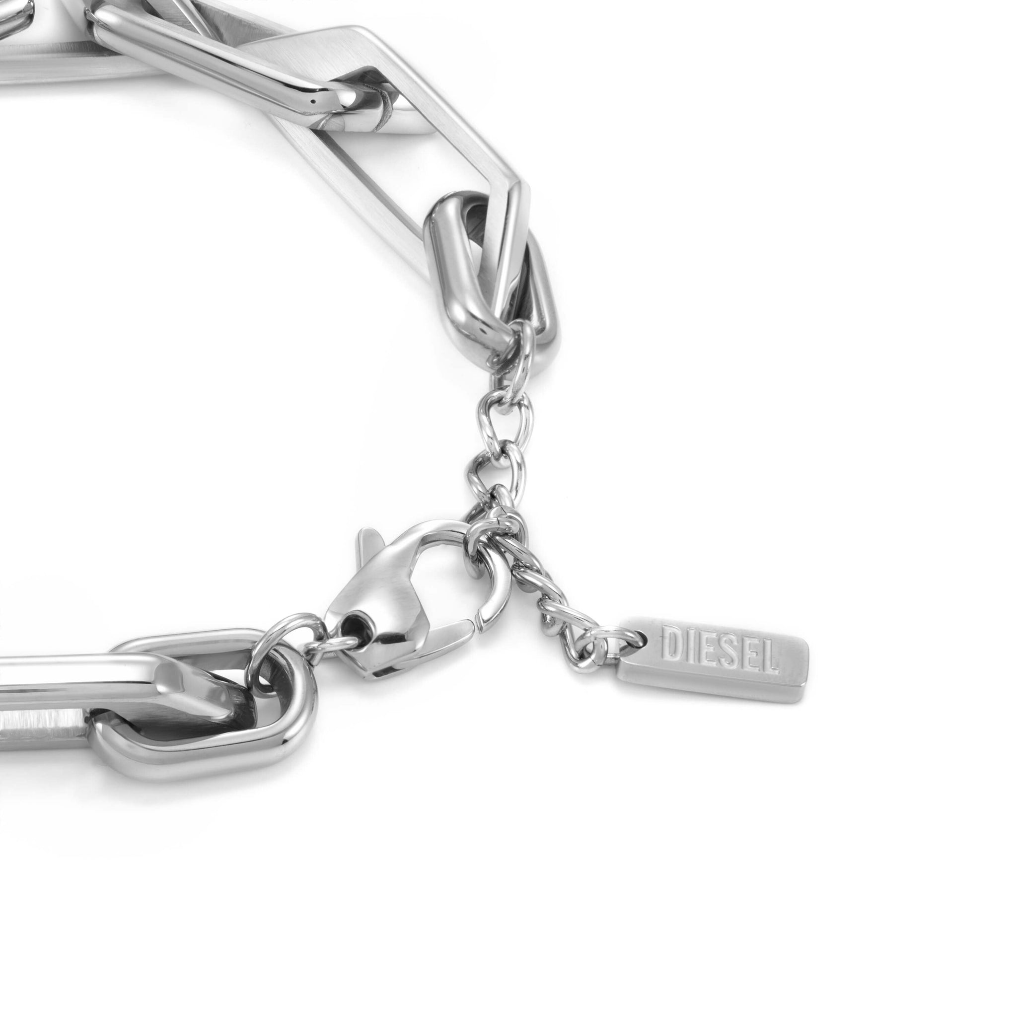 ブレスレット DIESEL D logo chain bracelet DX1577040 Women's Stainless Steel Chain Bracelet | Silver | Diesel