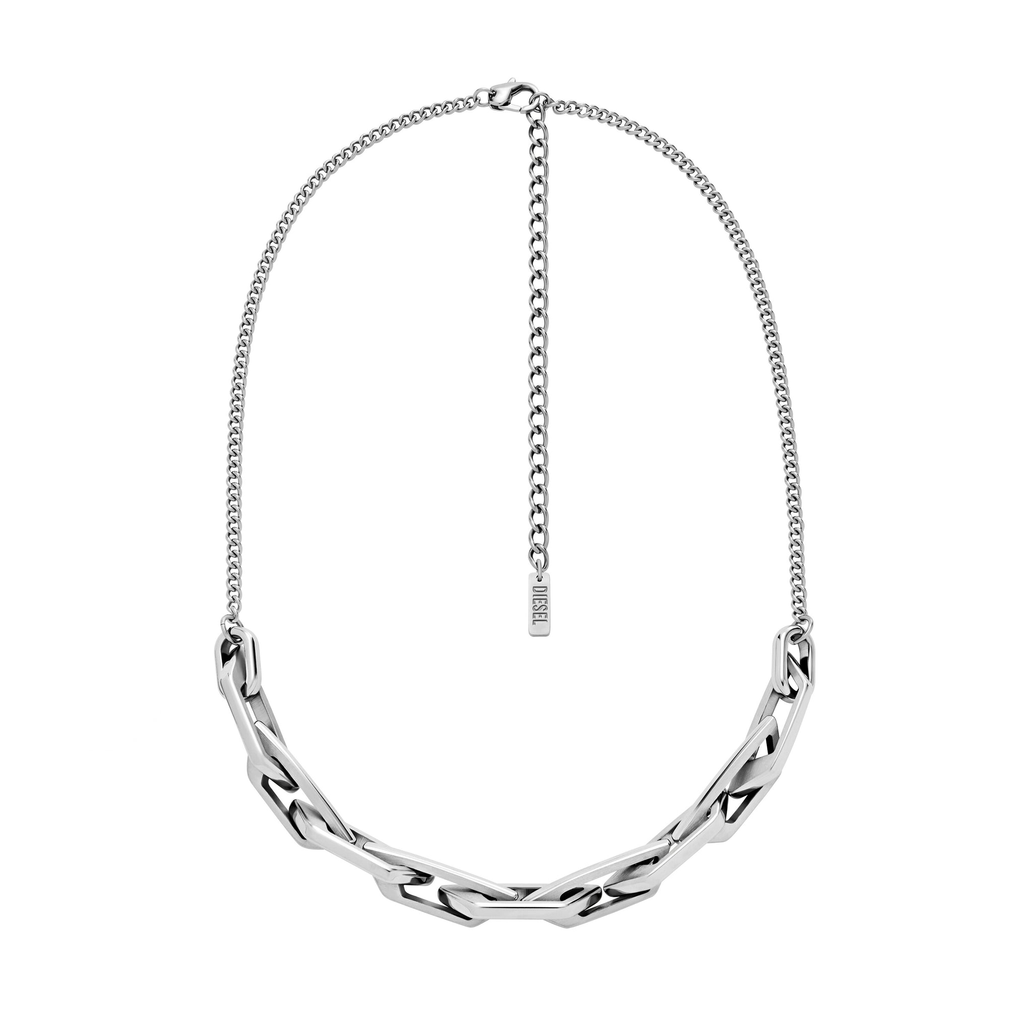 ☆DIESEL☆ D logo chain necklace DX1578040 Diesel Silver Tone Necklace DX1578040 – Watch Station