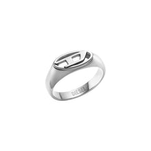 Load image into Gallery viewer, Diesel Oval D Logo Silver Tone Ring DX1587040
