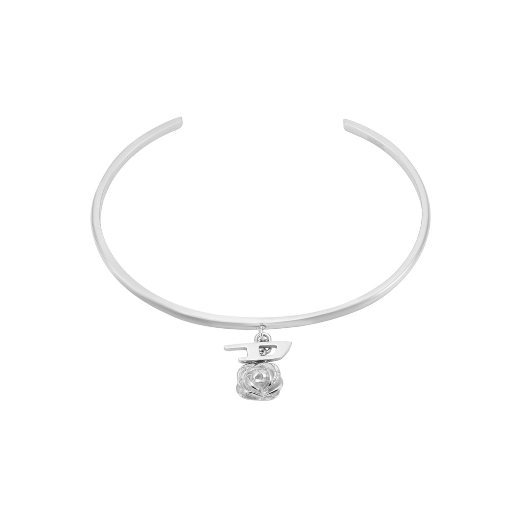 Diesel D Logo Silver-Tone Bracelet DX1620040