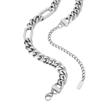 Load image into Gallery viewer, Diesel D Logo Silver-Tone Necklace DX1626040

