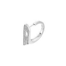Load image into Gallery viewer, Diesel D Logo Silver-Tone Earring DX1628040
