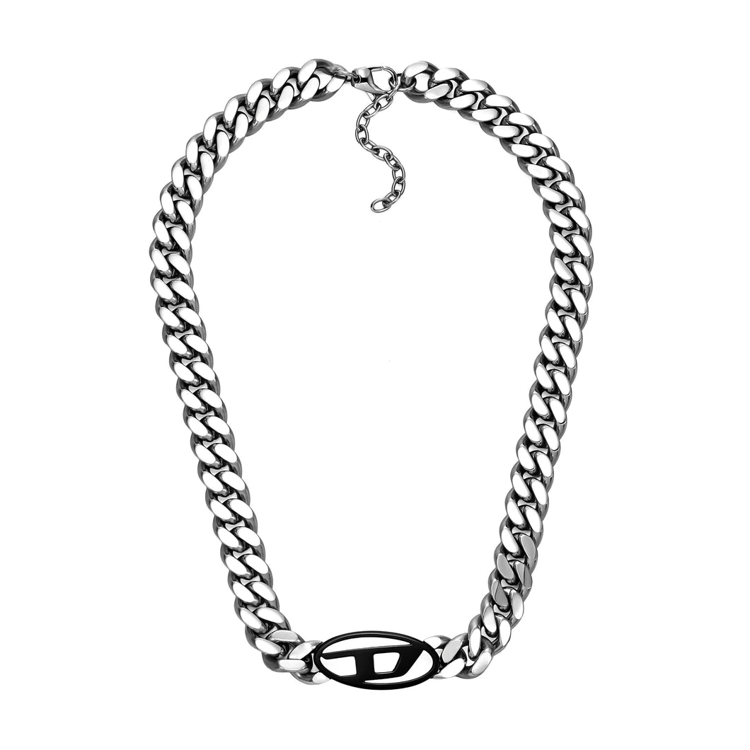 Diesel Oval D LogoTwo-Tone Necklace DX1635931