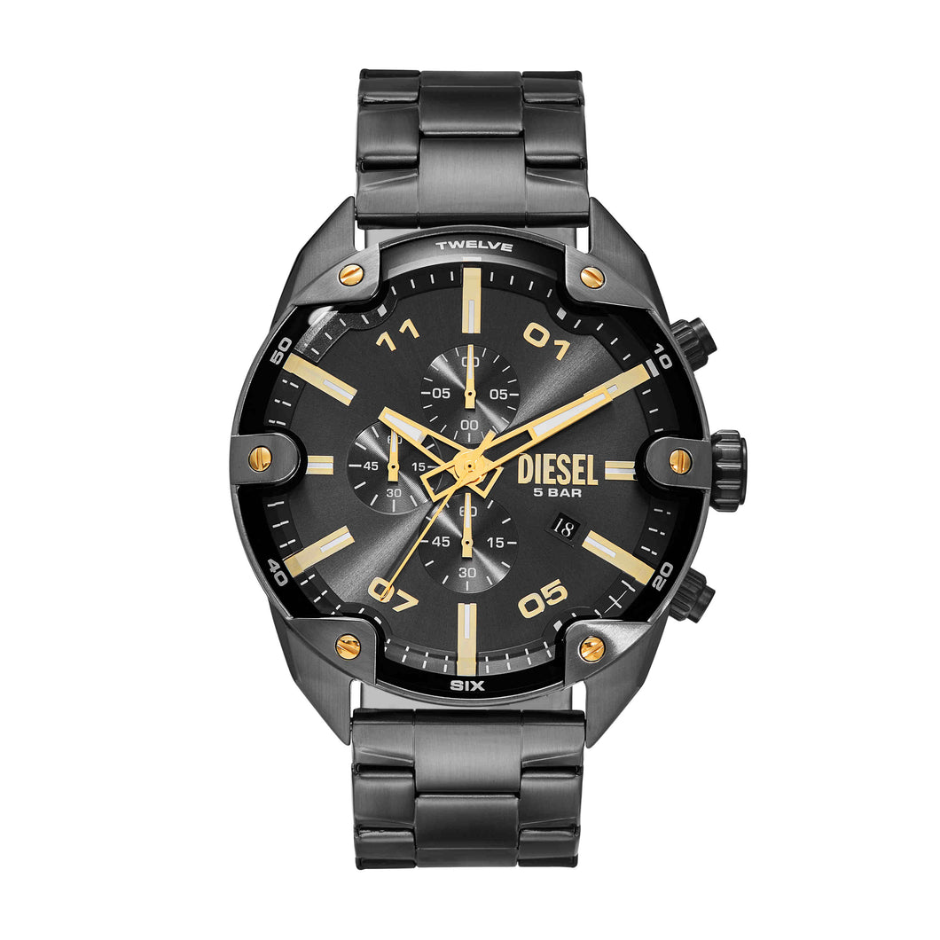 Diesel Spiked Gun-Metal Chronograph Watch DZ4669