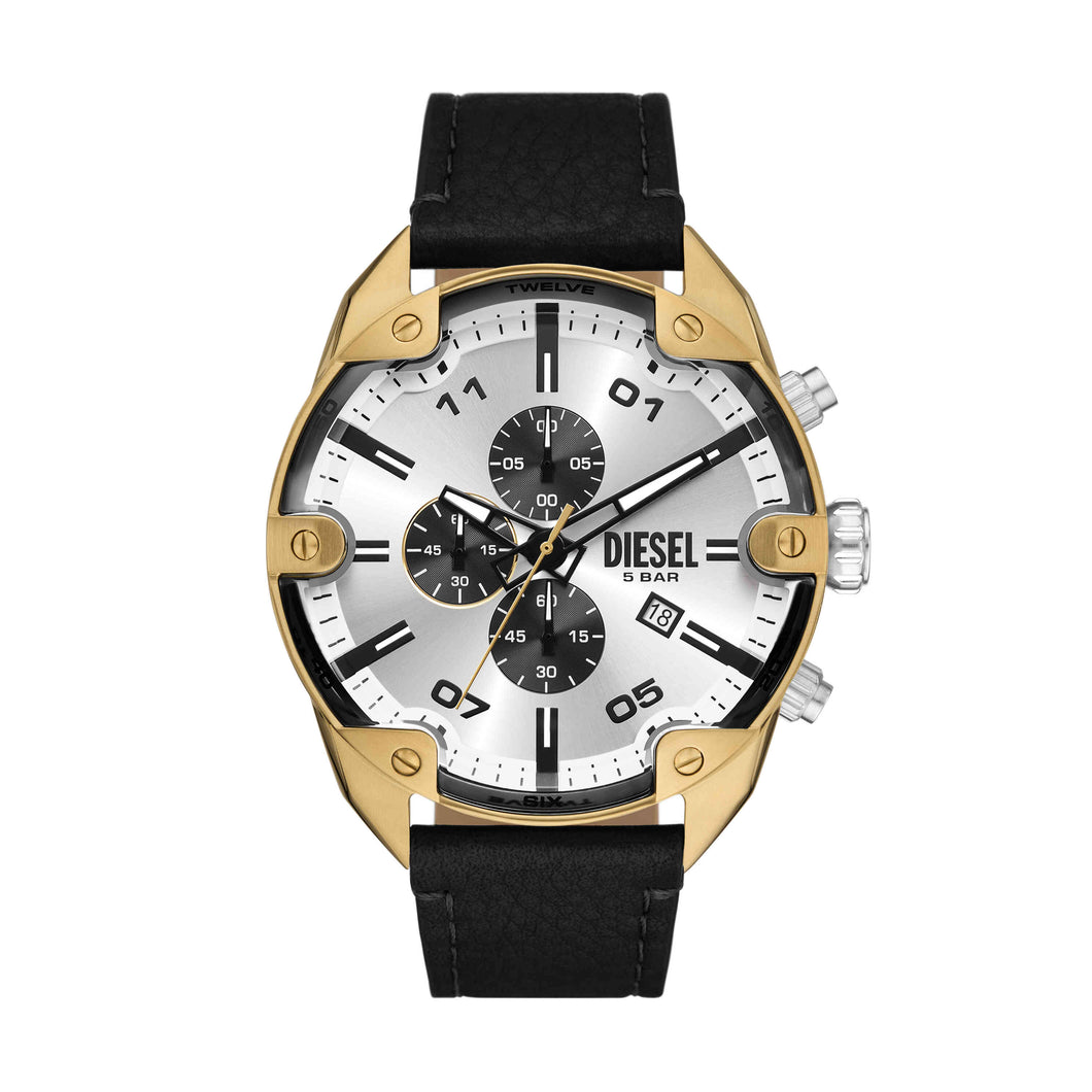 Diesel Spiked Black Chronograph Watch DZ4671