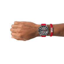 Load image into Gallery viewer, Diesel Griffed Red Chronograph Watch DZ4673SET
