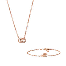 Load image into Gallery viewer, Emporio Armani Rose Gold-Tone Stainless Steel Chain Necklace EGS2891221HMSET
