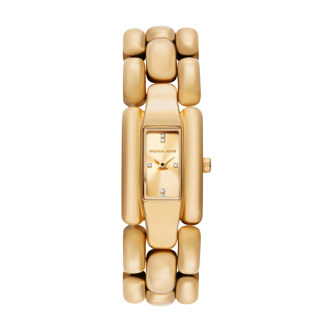 Michael Kors Hally Gold Tone Analogue Watches MK4921