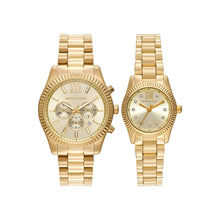 Load image into Gallery viewer, Michael Kors Lexington Gold Tone Analogue Watches MK4950SET
