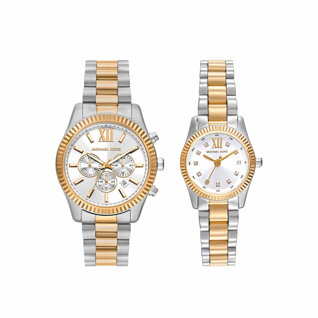 Michael Kors Lexington Two-Tone Analogue Watches MK4952SET