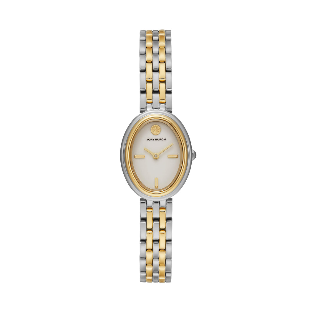 Tory Burch The Oval Two Tone Analogue Watch TBW6033