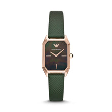 Load image into Gallery viewer, Emporio Armani Women&#39;s Two-Hand Green Leather Watch AR11149
