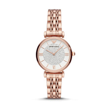 Load image into Gallery viewer, Emporio Armani Women&#39;s Two-Hand Rose Gold-Tone Stainless Steel Watch AR11244
