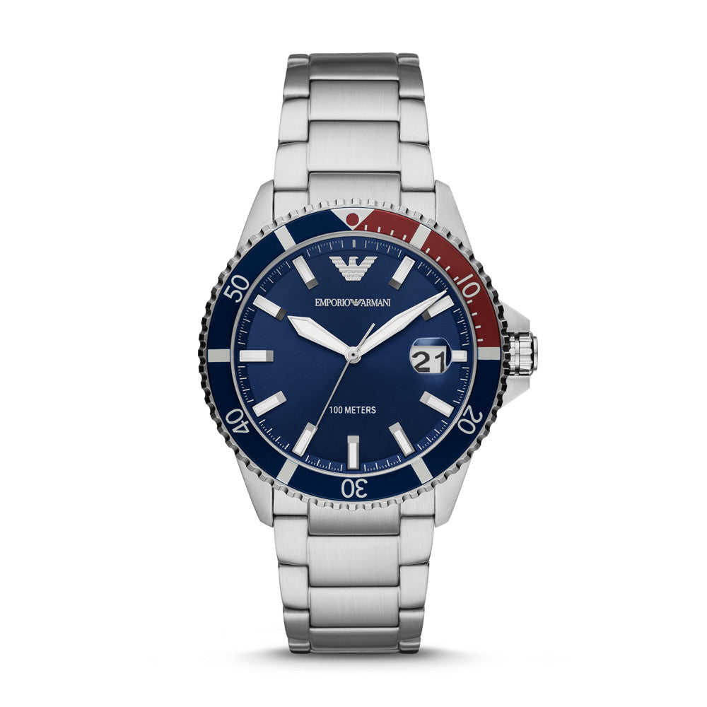 Emporio Armani Three-Hand Date Stainless Steel Watch AR11339