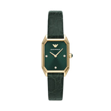 Load image into Gallery viewer, Emporio Armani Two-Hand Green Leather Watch AR11399
