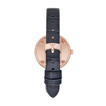 Load image into Gallery viewer, Emporio Armani Two-Hand Blue Leather Watch AR11434
