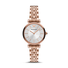 Load image into Gallery viewer, Emporio Armani Two-Hand Rose Gold-Tone Stainless Steel Watch AR11446

