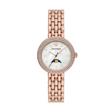 Load image into Gallery viewer, Emporio Armani Moonphase Rose Gold-Tone Stainless Steel Watch AR11462
