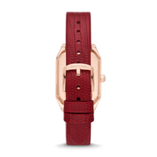 Load image into Gallery viewer, Emporio Armani Two-Hand Red Leather Watch AR11467
